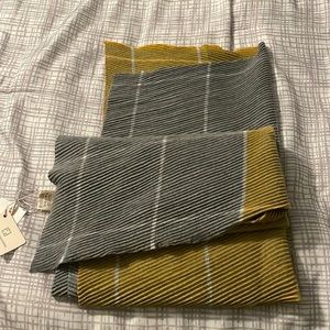 SUPER SOFT gray and yellow scarf gift